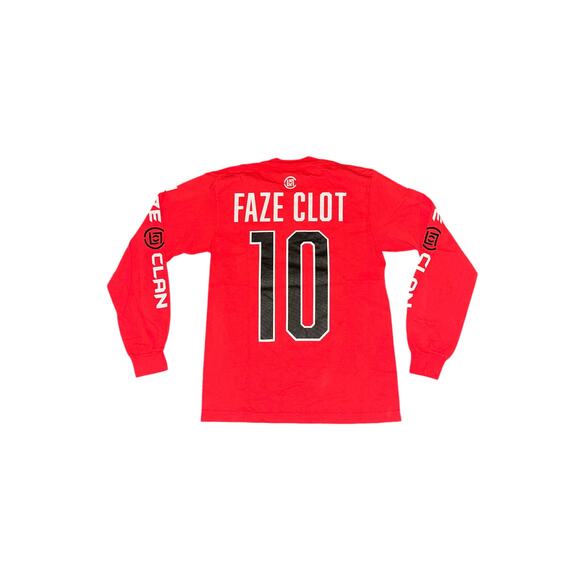 Faze Clan x Clot Long Sleeve FCCLOT10340 - RED Sz Small - Picture 2 of 3